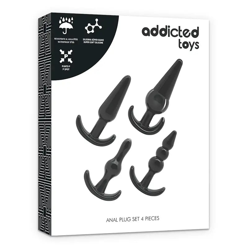 ADDICTED TOYS - CONJUNTO 4 PLUGS ANAIS - Sexshoptuga 