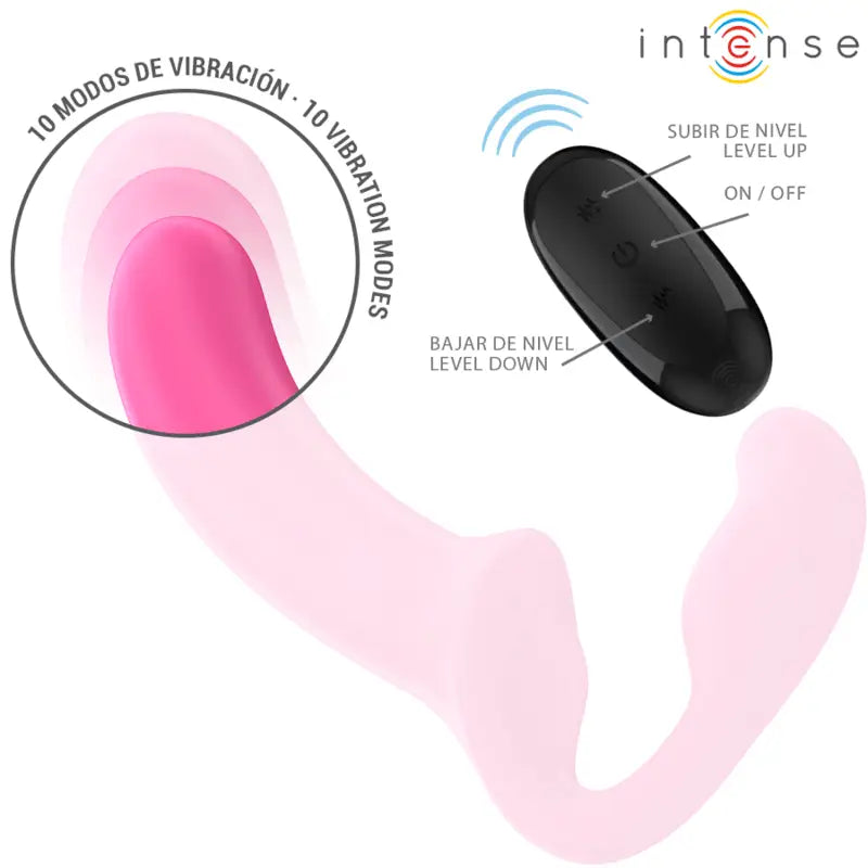 INTENSE - AMY DOUBLE VIBRATOR 20 CM ROSA CONTROLE REMOTO - Sexshoptuga 