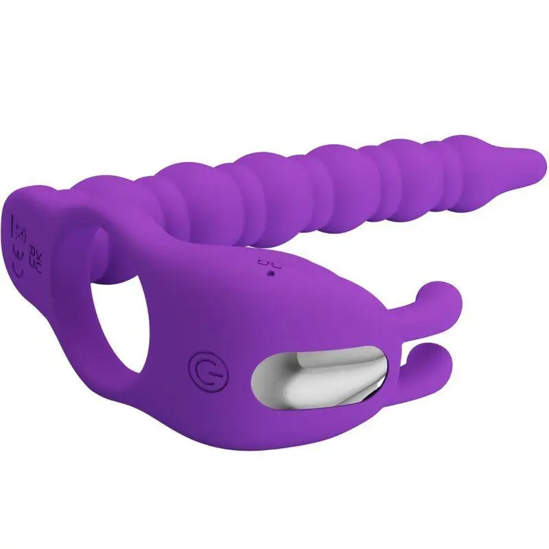 PRETTY LOVE - BLACKNEY ANÉIS PARA PÊNIS COM PLUG VIBRADOR - Sexshoptuga 