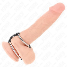 KINK - ANEL DUPLO PARA PÊNIS DE 3,8 CM A 5 CM CONECTADO POR COURO - Sexshoptuga  Sexshoptuga 