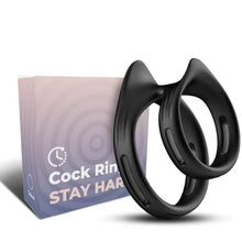 ARMONY - ANEL ELÁSTICO DUPLO DUALRING PRETO - Sexshoptuga  Sexshoptuga 