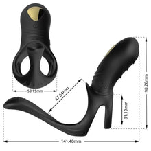 ARMONY - JOY JUMPER RING VIBRADOR PARA CASAIS E PLUG ANAL PRETO - Sexshoptuga  Sexshoptuga 