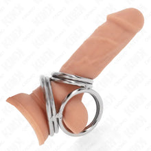 KINK - ANEL PARA PÊNIS DE METAL TRIPLO CROMADO 3,8 CM A 5 CM MODELO 1 - Sexshoptuga  Sexshoptuga 