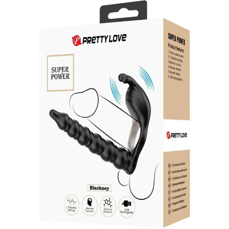 PRETTY LOVE - BLACKNEY ANÉIS PARA PÊNIS COM PLUG VIBRADOR - Sexshoptuga 