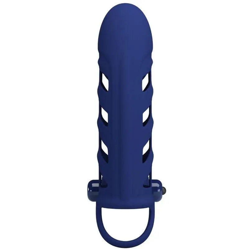 PRETTY LOVE - ALTAF ANEL VIBRADOR COM BAINHA DE SILICONE AZUL - Sexshoptuga 