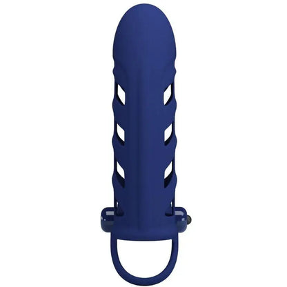 PRETTY LOVE - ALTAF ANEL VIBRADOR COM BAINHA DE SILICONE AZUL - Sexshoptuga 