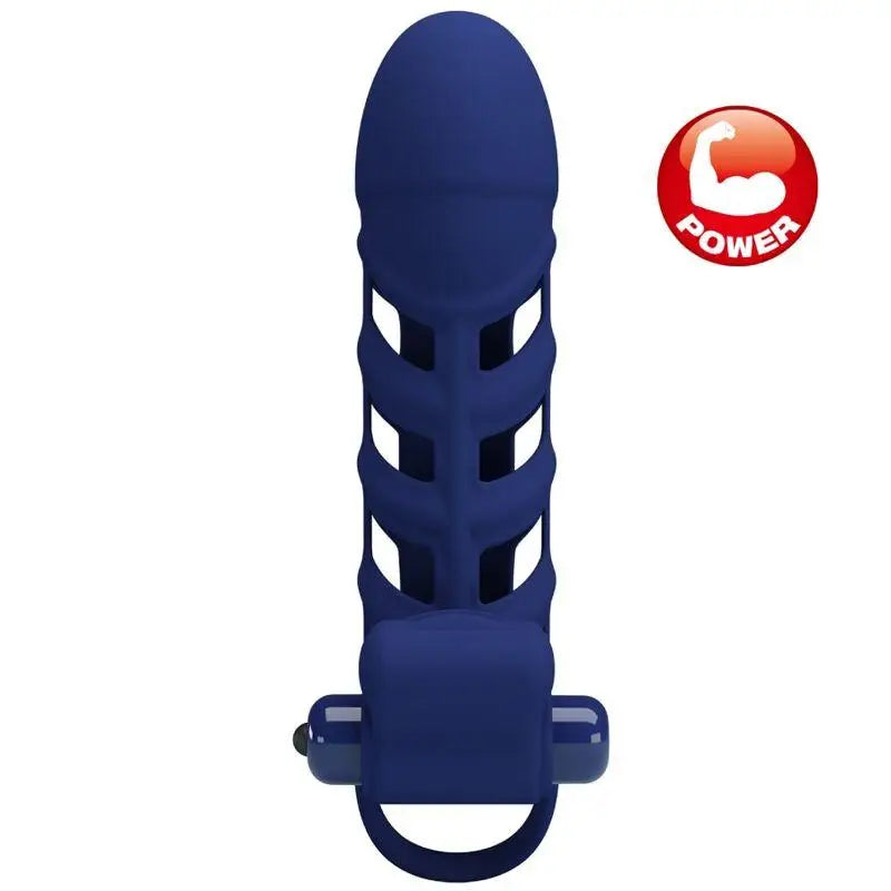 PRETTY LOVE - ALTAF ANEL VIBRADOR COM BAINHA DE SILICONE AZUL - Sexshoptuga 