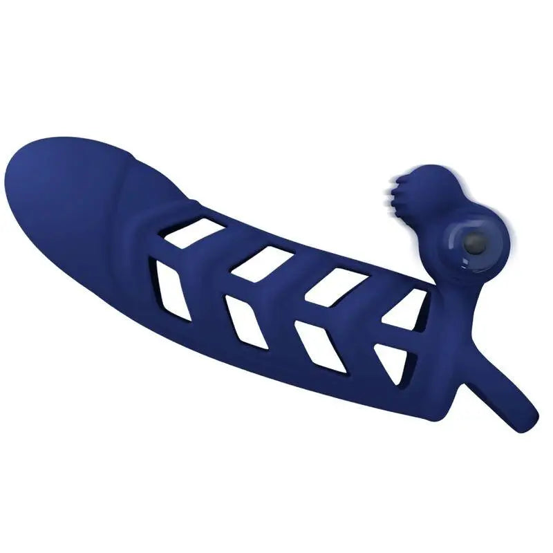 PRETTY LOVE - ALTAF ANEL VIBRADOR COM BAINHA DE SILICONE AZUL - Sexshoptuga 