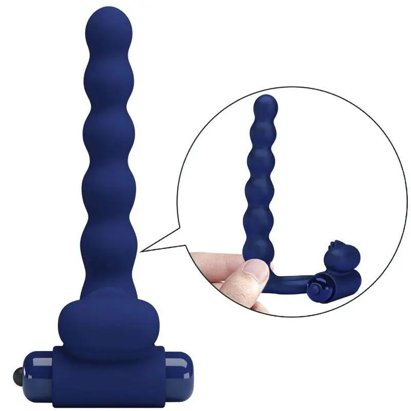 PRETTY LOVE - AJMAL ANEL VIBRADOR COM PLUG AZUL - Sexshoptuga 