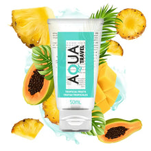 AQUA TRAVEL - LUBRIFICANTE AQUA TRAVEL BASE DE ÁGUA FRUTAS TROPICAIS - 50 ML - Sexshoptuga  Sexshoptuga 