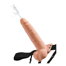 FETISH FANTASY SERIES - ARNÊS AJUSTVEL PÉNIS REALÍSTICO COM BOLAS SQUIRTING 19 CM - Sexshoptuga  Sexshoptuga 