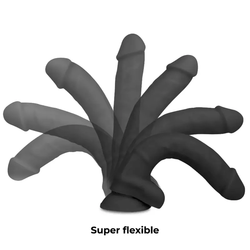 COCK MILLER - ARNÊS + DENSIDADE DE SILICONE ARTICULVEL COCKSIL PRETO 24 CM - Sexshoptuga 