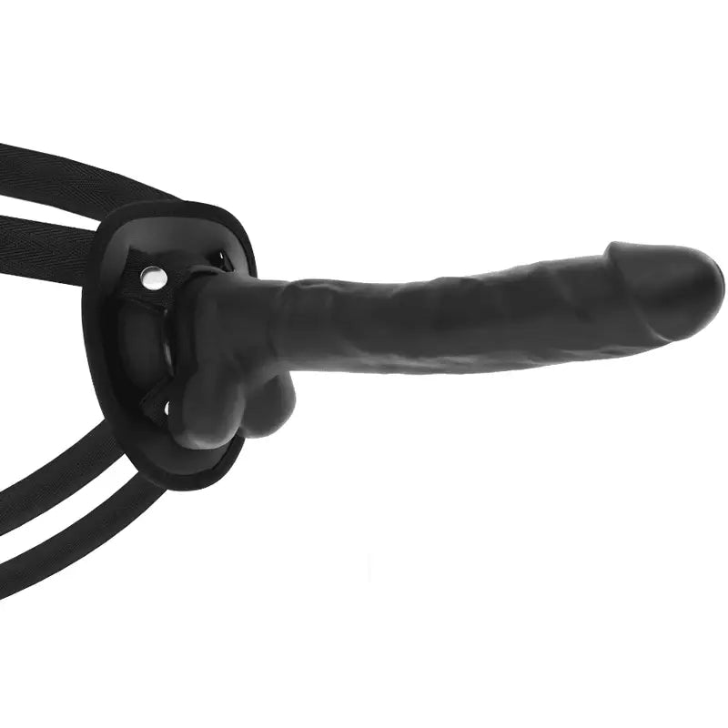 COCK MILLER - ARNÊS + DENSIDADE DE SILICONE ARTICULVEL COCKSIL PRETO 24 CM - Sexshoptuga 