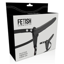 FETISH SUBMISSIVE HARNESS - VIBRADOR DE SILICONE PRETO 15 CM - Sexshoptuga  Sexshoptuga 