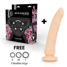 DELTA CLUB - ARREIO DE BRINQUEDOS + DONG FLESH SILICONE 20 CM -O- 4 CM - Sexshoptuga  Sexshoptuga 