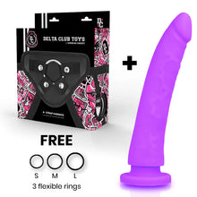 DELTA CLUB - ARREIO DE BRINQUEDOS + DONG PURPLE SILICONE 23 CM -O- 4.5 CM - Sexshoptuga  Sexshoptuga 