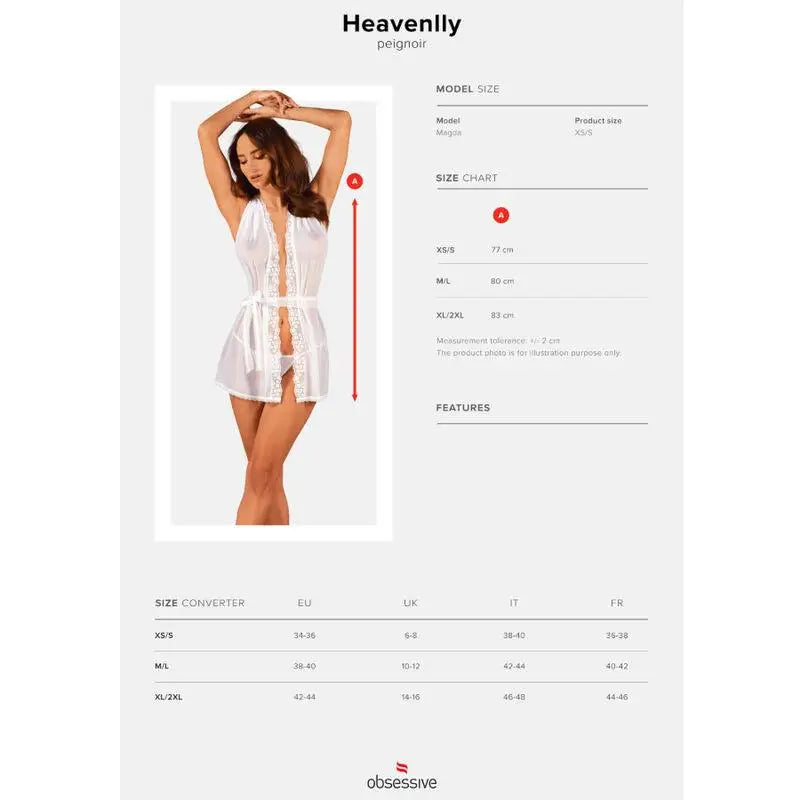 OBSESSIVE - HEAVENLLY PEIGNOIR XS/S - Sexshoptuga 