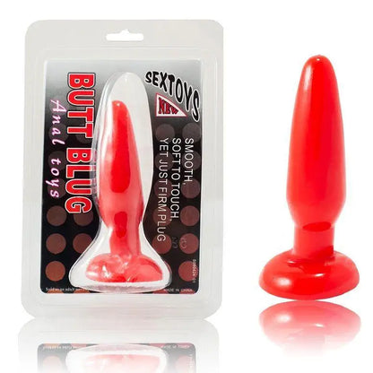 BAILE - PLUG ANAL PEQUENO VERMELHO 15 CM - Sexshoptuga 