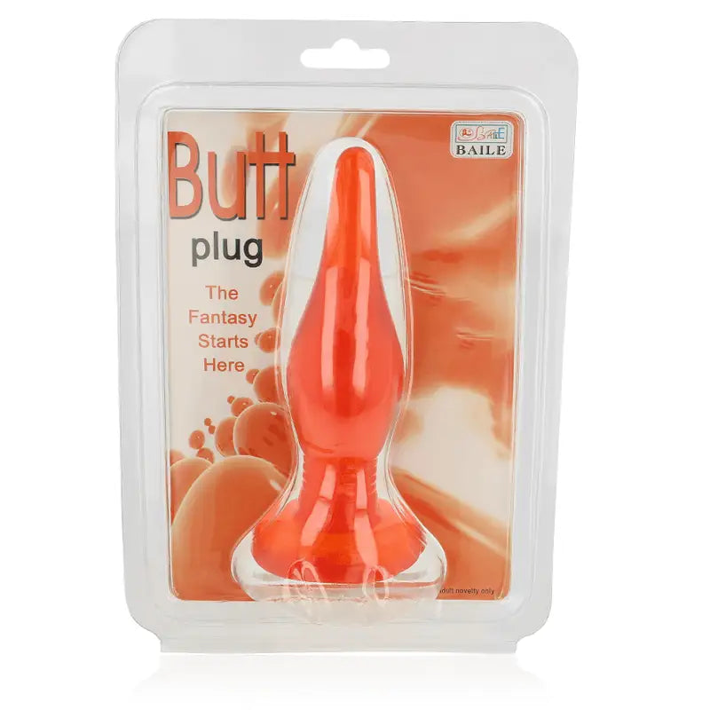 BAILE - PLUG ANAL SOFT TOUCH VERMELHO 14.2 CM - Sexshoptuga 