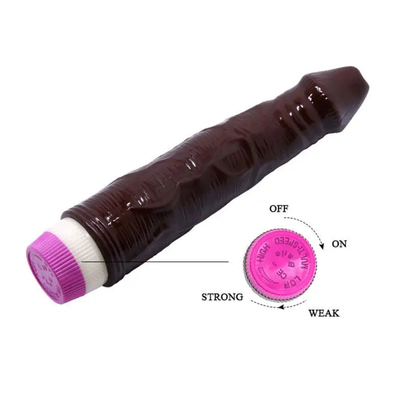 BAILE - VIBRADOR WAVES OF PLEASURE 23 CM CASTANHO - Sexshoptuga 