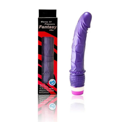 BAILE - VIBRADOR WAVES OF PLEASURE 23 CM ROXO - Sexshoptuga 