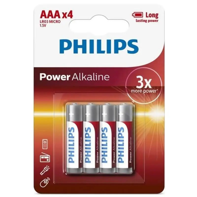 PHILIPS - BATERIA POWER ALCALINA AAA LR03 4 PACK - Sexshoptuga 