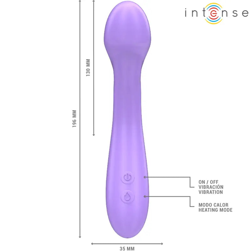 INTENSE - BECKY VIBRADOR 19 CM AQUECÍVEL 7 VIBRAÇÕES ROXO - Sexshoptuga 