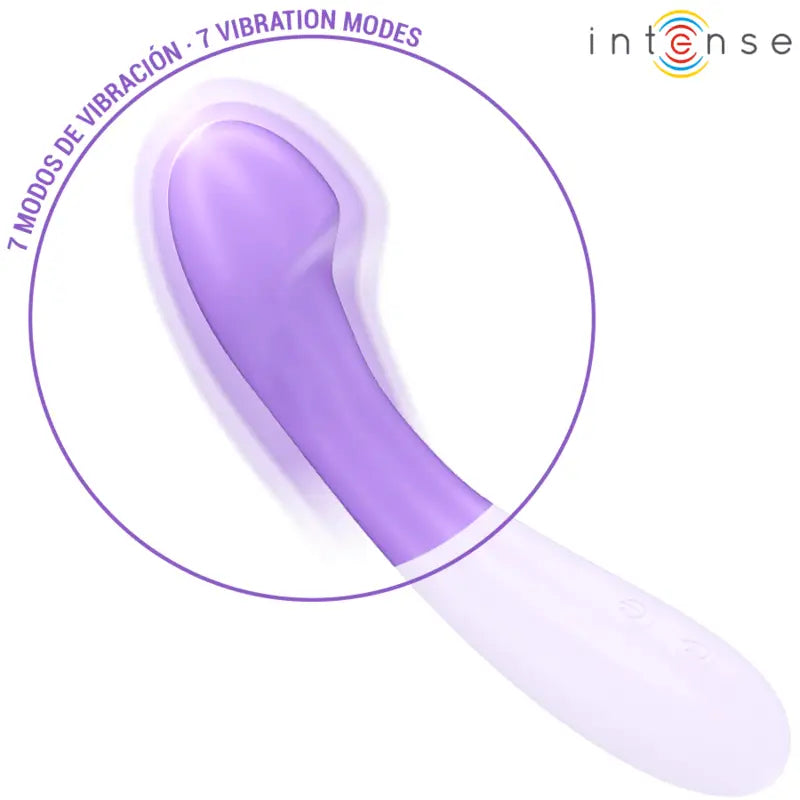 INTENSE - BECKY VIBRADOR 19 CM AQUECÍVEL 7 VIBRAÇÕES ROXO - Sexshoptuga 