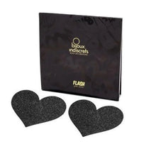 BIJOUX - INDISCRETS FLASH BLACK HEART NIPPLE CUTS - Sexshoptuga  Sexshoptuga 