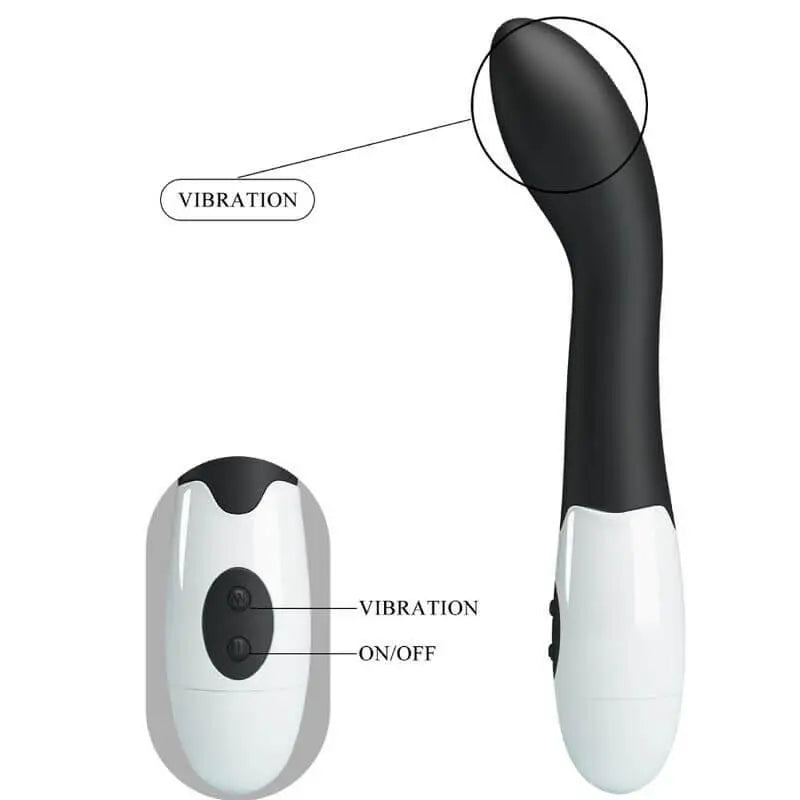 PRETTY LOVE - BISHOP VIBRADOR G-SPOT 30 MODOS PRETO - Sexshoptuga 