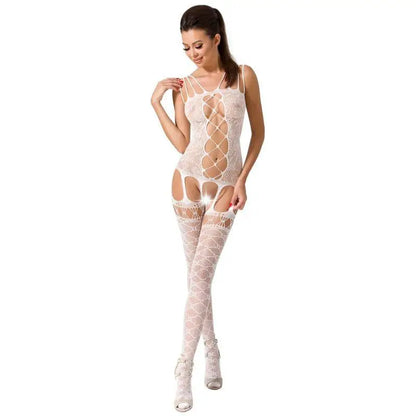 PASSION - WOMAN BS054 BODYSTOCK BRANCO TAMANHO ÚNICO - Sexshoptuga 