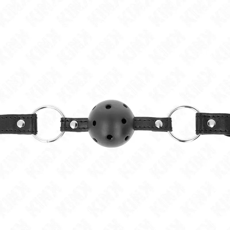 KINK - BOLA PRETA OCA DURO 4,5 CM GAG MODELO 1 63,5 X 2 CM - Sexshoptuga 