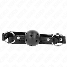 KINK - BOLA PRETA OCA DURO 4,5 CM GAG MODELO 1 63,5 X 2 CM - Sexshoptuga  Sexshoptuga 