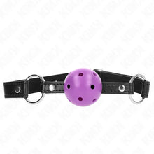 KINK - BOLA ROXA DURO OCA 4,5 CM MORDAÇA 63,5 X 2 CM - Sexshoptuga  Sexshoptuga 