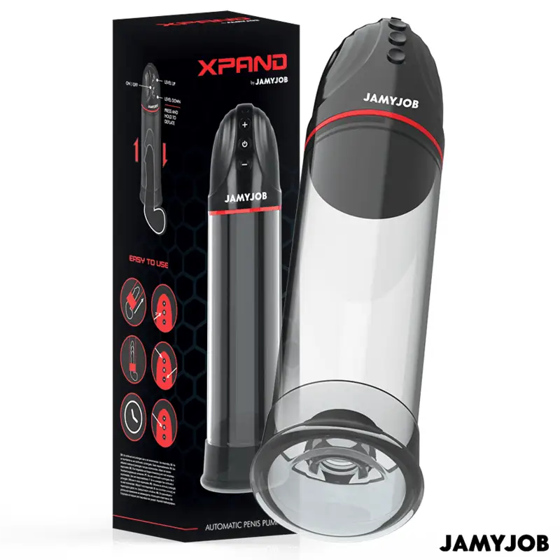 JAMYJOB - BOMBA AUTOMÁTICA XPAND 3 NÍVEIS DE SUCÇÃO CINZA - Sexshoptuga 