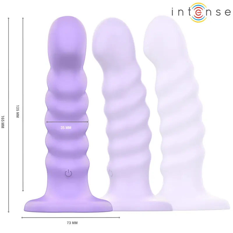 INTENSE - BRENDA VIBRADOR TAMANHO M DESIGN ESPIRAL 10 VIBRAÇÕES ROXO CONTROLE REMOTO - Sexshoptuga 