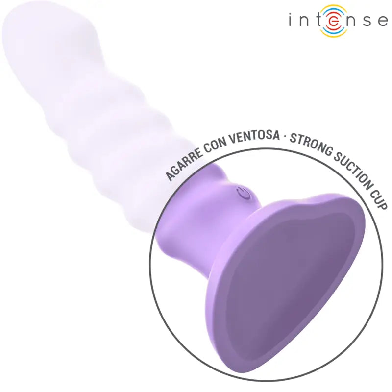 INTENSE - BRENDA VIBRADOR TAMANHO M DESIGN ESPIRAL 10 VIBRAÇÕES ROXO CONTROLE REMOTO - Sexshoptuga 