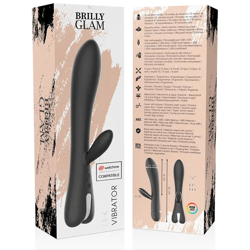 BRILLY GLAM - ERIK VIBRADOR WATCHME WIRELESS TECNOLOGIA COMPATÍVEL - Sexshoptuga 