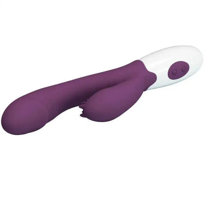 PRETTY LOVE - BUTTERFLY KISS VIBRADOR DE COELHO E ESTIMULADOR DE PONTO G ROXO - Sexshoptuga 