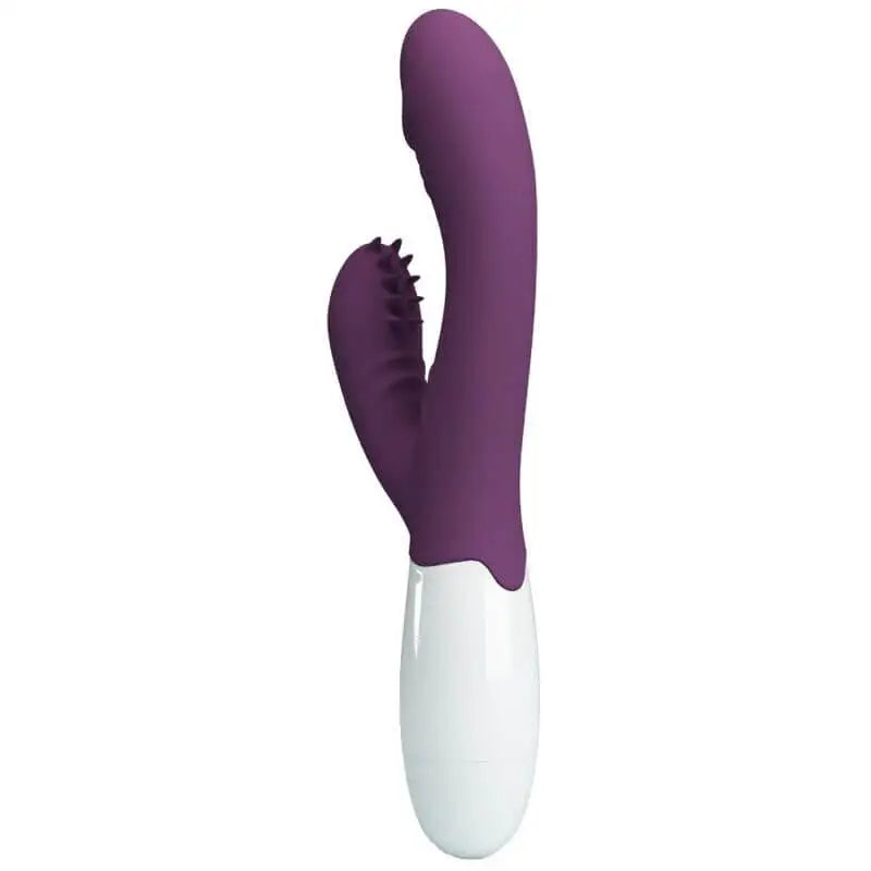 PRETTY LOVE - BUTTERFLY KISS VIBRADOR DE COELHO E ESTIMULADOR DE PONTO G ROXO - Sexshoptuga 