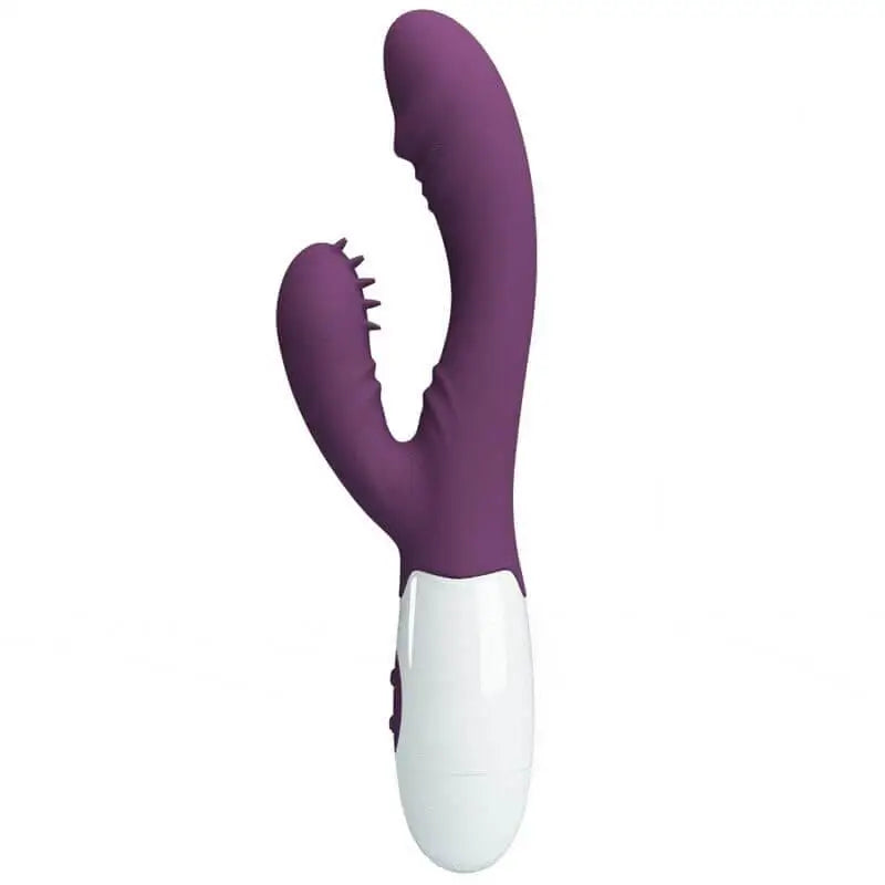 PRETTY LOVE - BUTTERFLY KISS VIBRADOR DE COELHO E ESTIMULADOR DE PONTO G ROXO - Sexshoptuga 