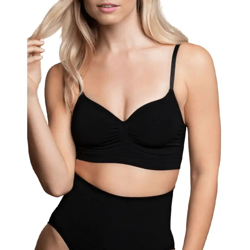 BYE-BRA - MEDIUM CONTROL SUTI SEM PONTOS PRETO TAMANHO S - Sexshoptuga 