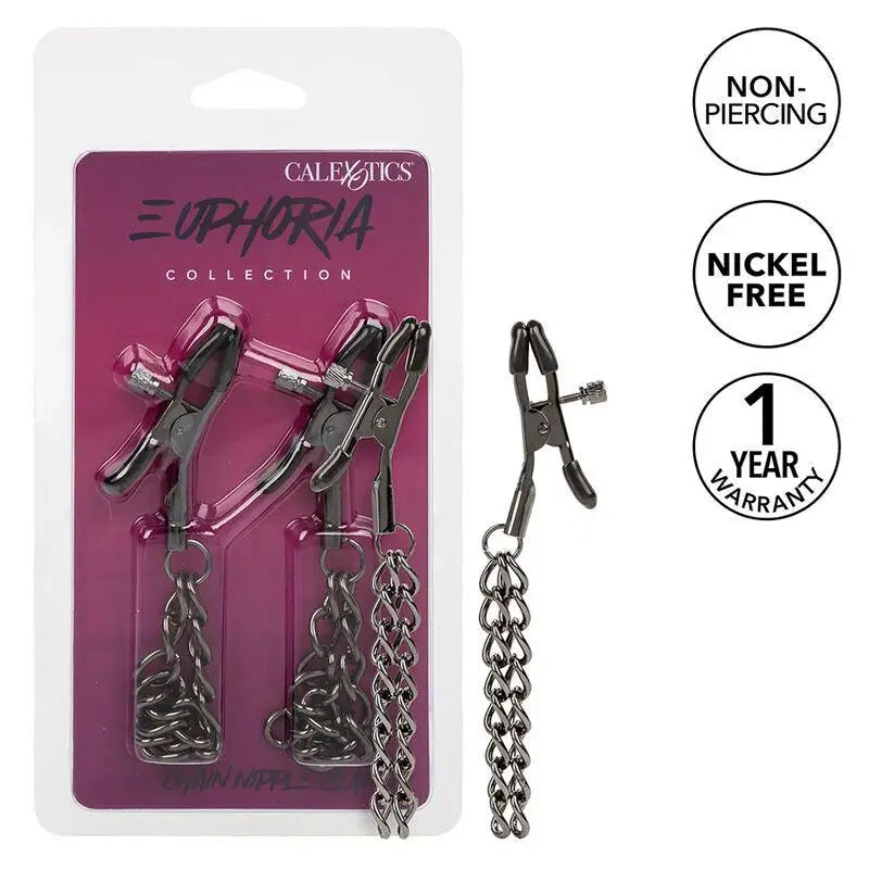 CALEXOTICS - EUPHORIA GRAMPOS DE MAMILOS CHAIN 14,5 CM - Sexshoptuga 