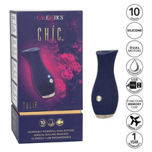 CALEXOTICS - MASAJEADOR DE TULIPA CHIC AZUL - Sexshoptuga  Sexshoptuga 