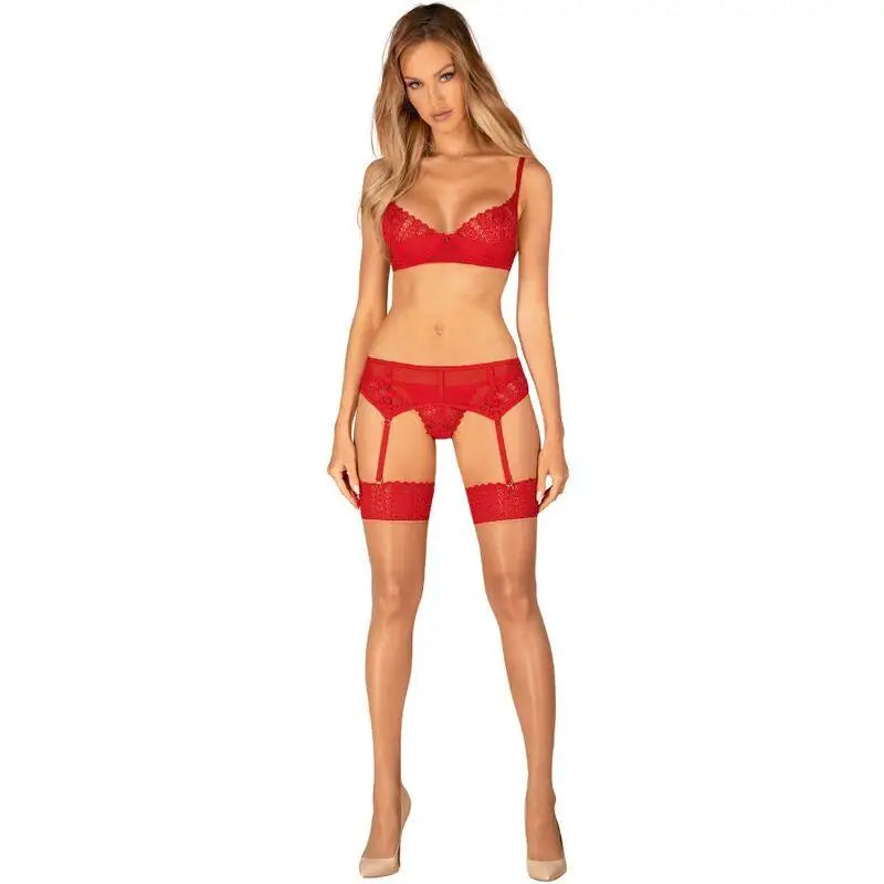 OBSESSIVE - CALZE INGRIDIA ROSSO M/L - Sexshoptuga 