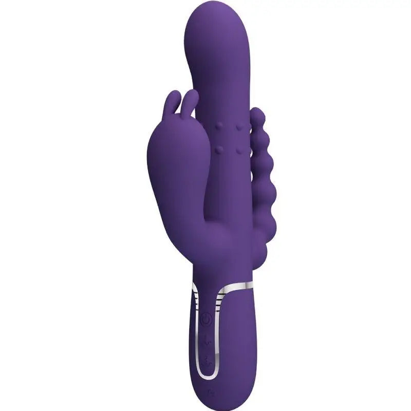 PRETTY LOVE - CAMMY TRIPLO VIBRADOR MULTIFUNÇÃO 4 EM 1 ROXO - Sexshoptuga 