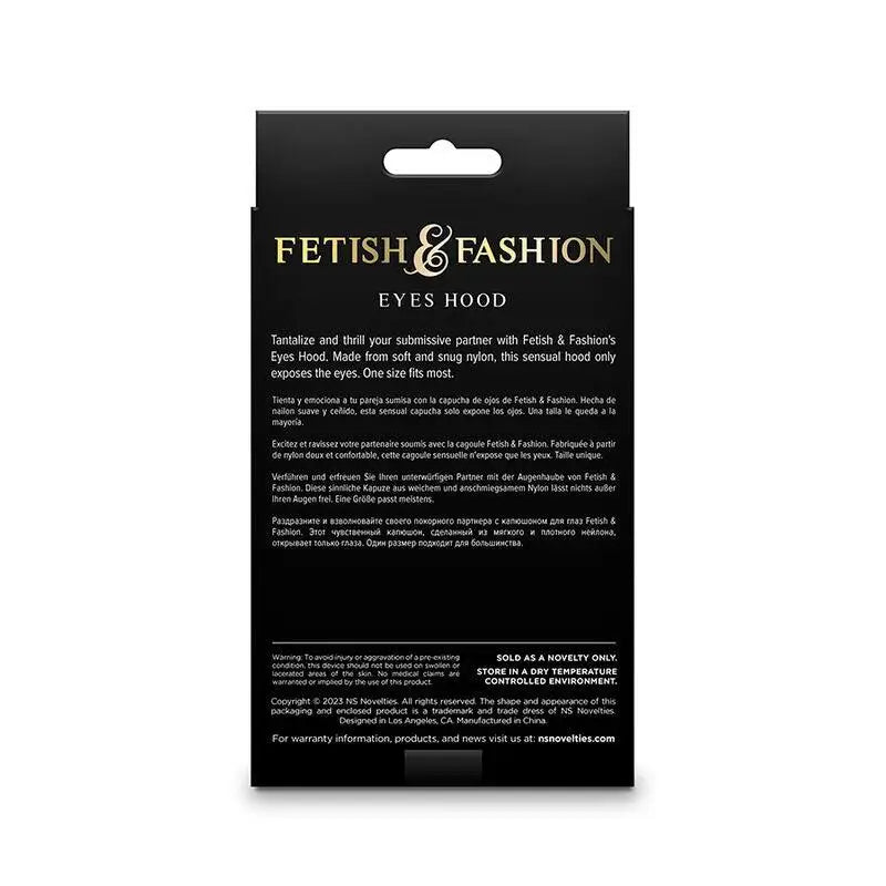 NS NOVELTIES - FETISH & FASHION EYES HOOD NYLON PRETO - Sexshoptuga 