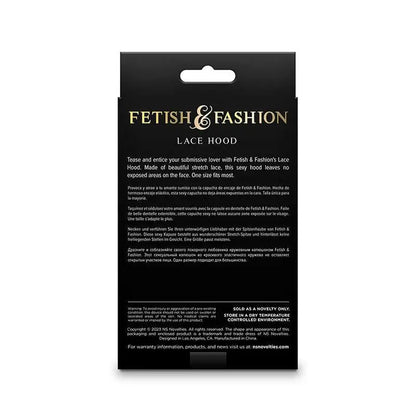 NS NOVELTIES - FETISH & FASHION CAPUZ DE RENDA PRETO - Sexshoptuga 