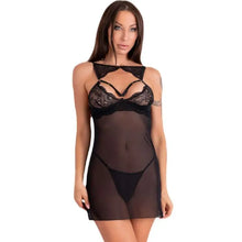 LIVCO CORSETTI FASHION - KROLINA LC 90734 CHEMISE + TANGA PRETA S/M - Sexshoptuga  Sexshoptuga 