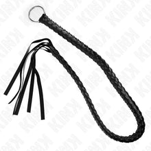 KINK - CHICOTE DE SERPENTE COM ANEL DE MÃO PRETO 65 CM - Sexshoptuga  Sexshoptuga 